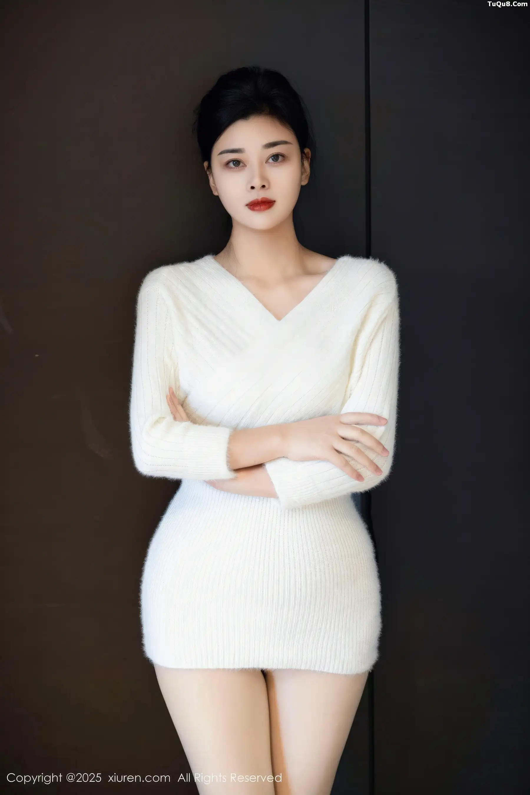 秀人集.com_[XiuRen秀人网]No.10986_模特徐清妍性感白色毛衣露黑色内衣配超薄肉丝秀曼妙身姿诱惑写真86P