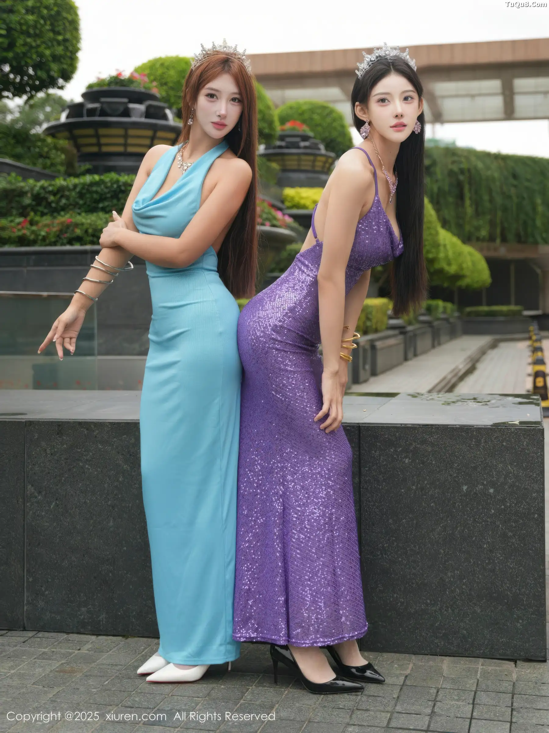 秀人集.com_[XiuRen秀人网]No.10996_模特合集梨霜儿＆金允希Yuki性感双人礼服秀丰腴身材诱惑写真68P