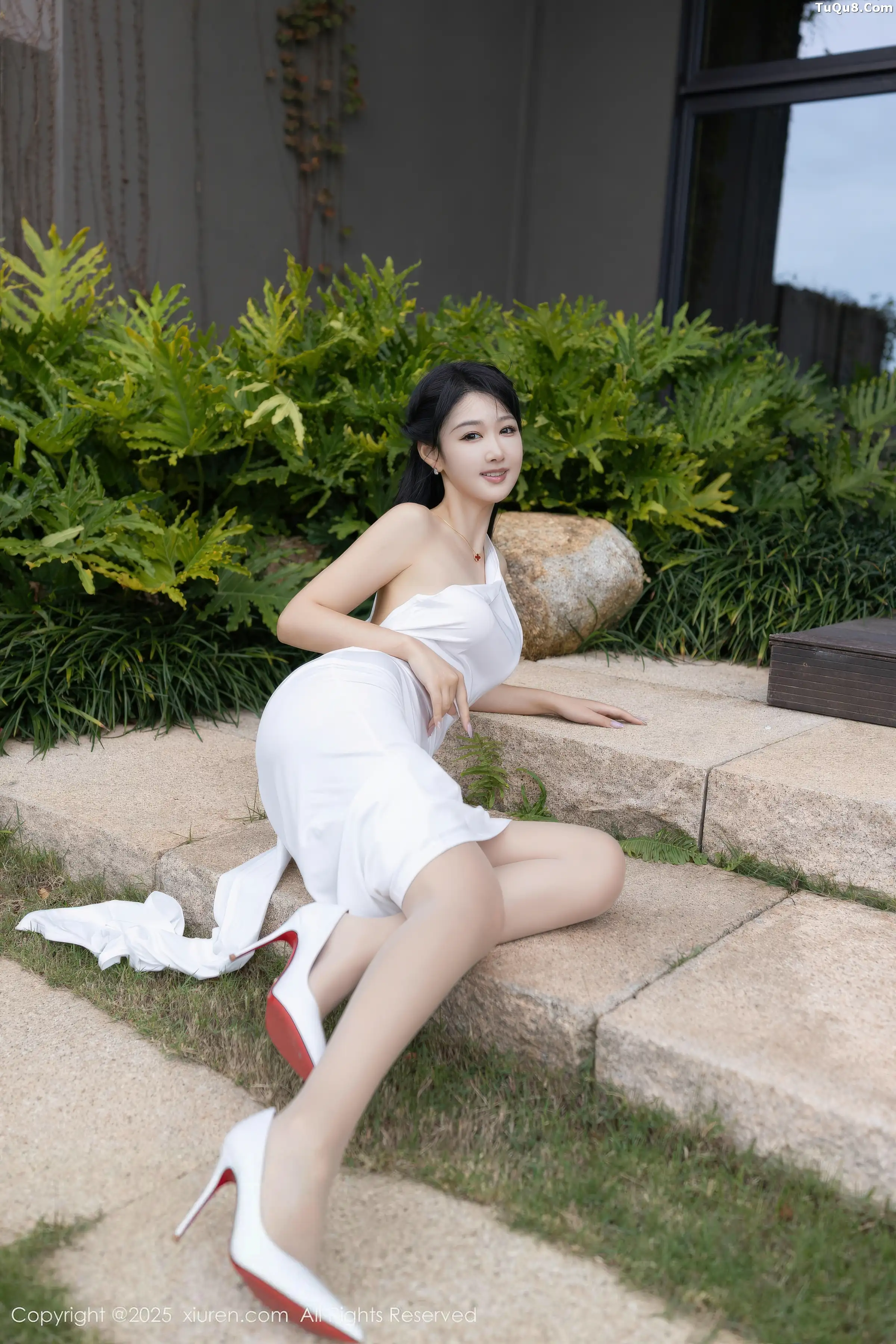 秀人集.com_[XiuRen秀人网]No.11109_模特唐安琪性感白色长裙配超薄无内肉丝秀曼妙身姿撩人诱惑写真77P