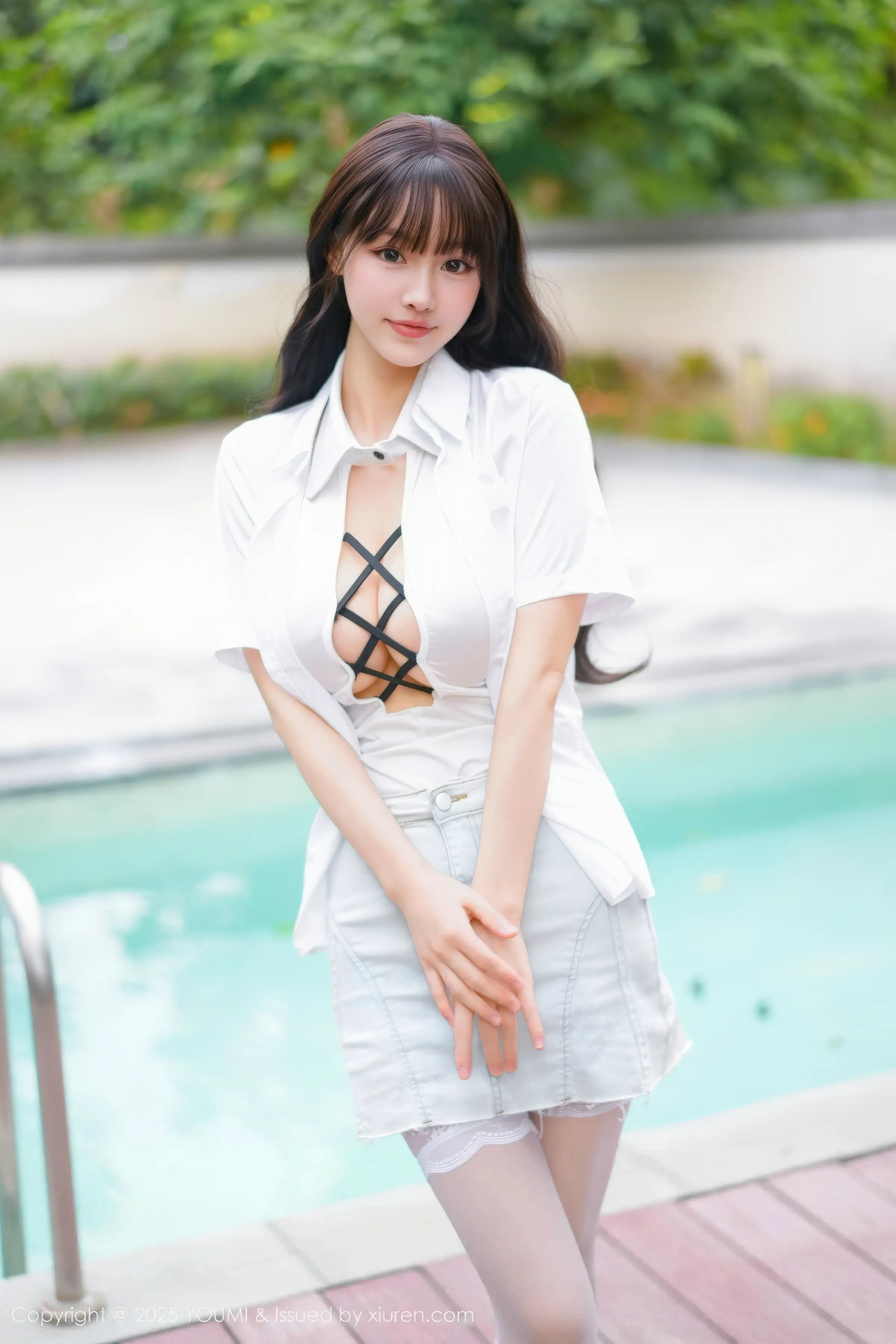 秀人集.com_[YouMi尤蜜荟]Vol.1190_女神心上可Flora性感白色情趣服饰配白丝吊袜秀丰满身材诱惑写真75P