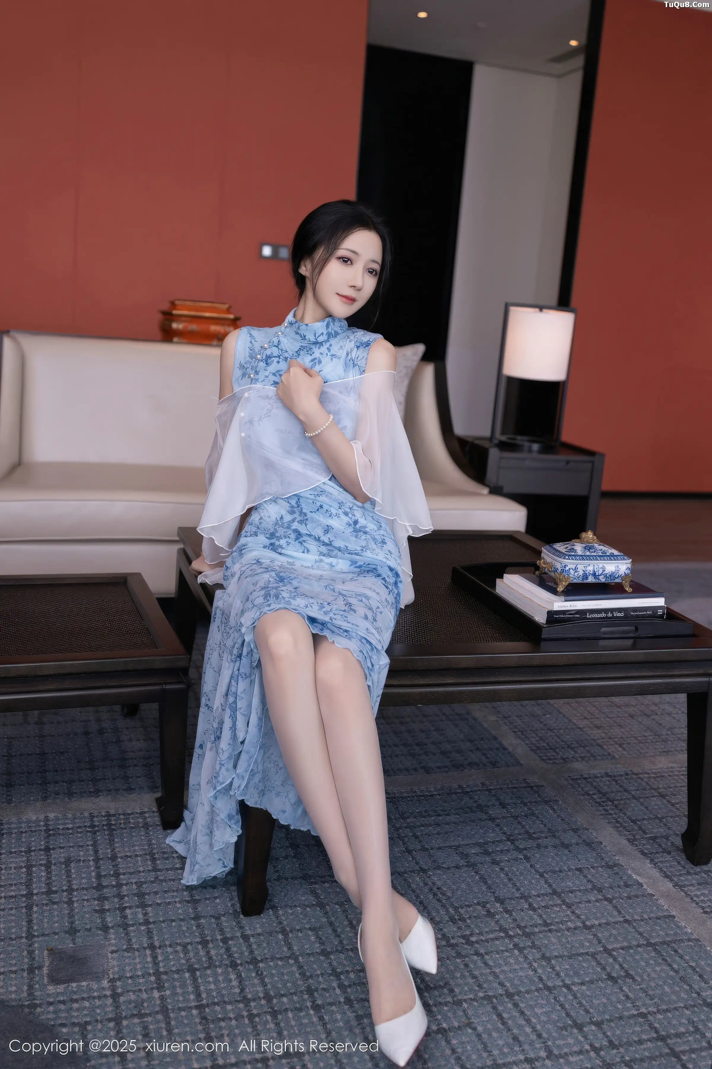 秀人集.com_[XiuRen秀人网]No.11133_模特鱼子酱Fish性感青瓷连衣裙露白色蕾丝内衣秀曼妙身姿诱惑写真81P