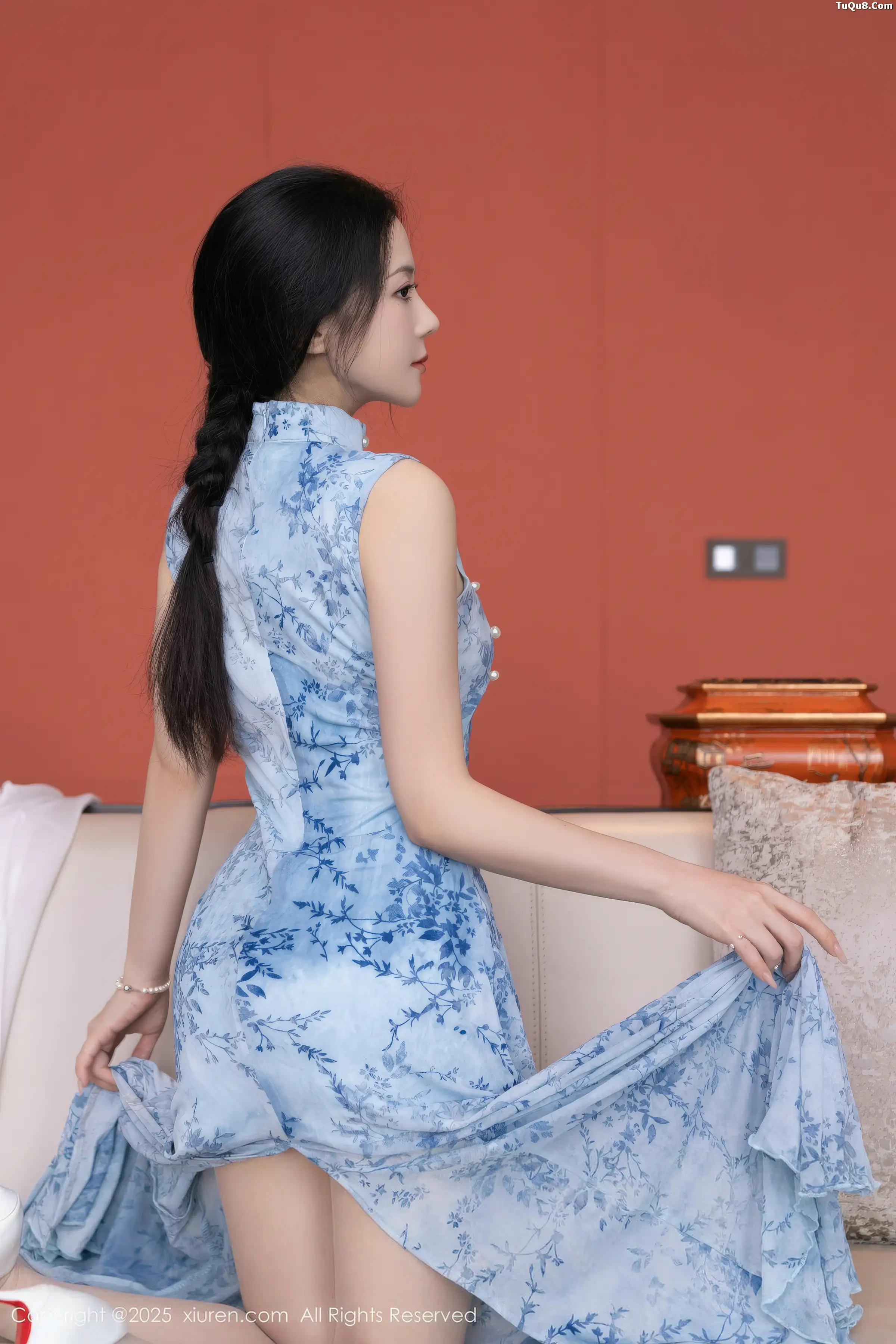 秀人集.com_[XiuRen秀人网]No.11133_模特鱼子酱Fish性感青瓷连衣裙露白色蕾丝内衣秀曼妙身姿诱惑写真81P