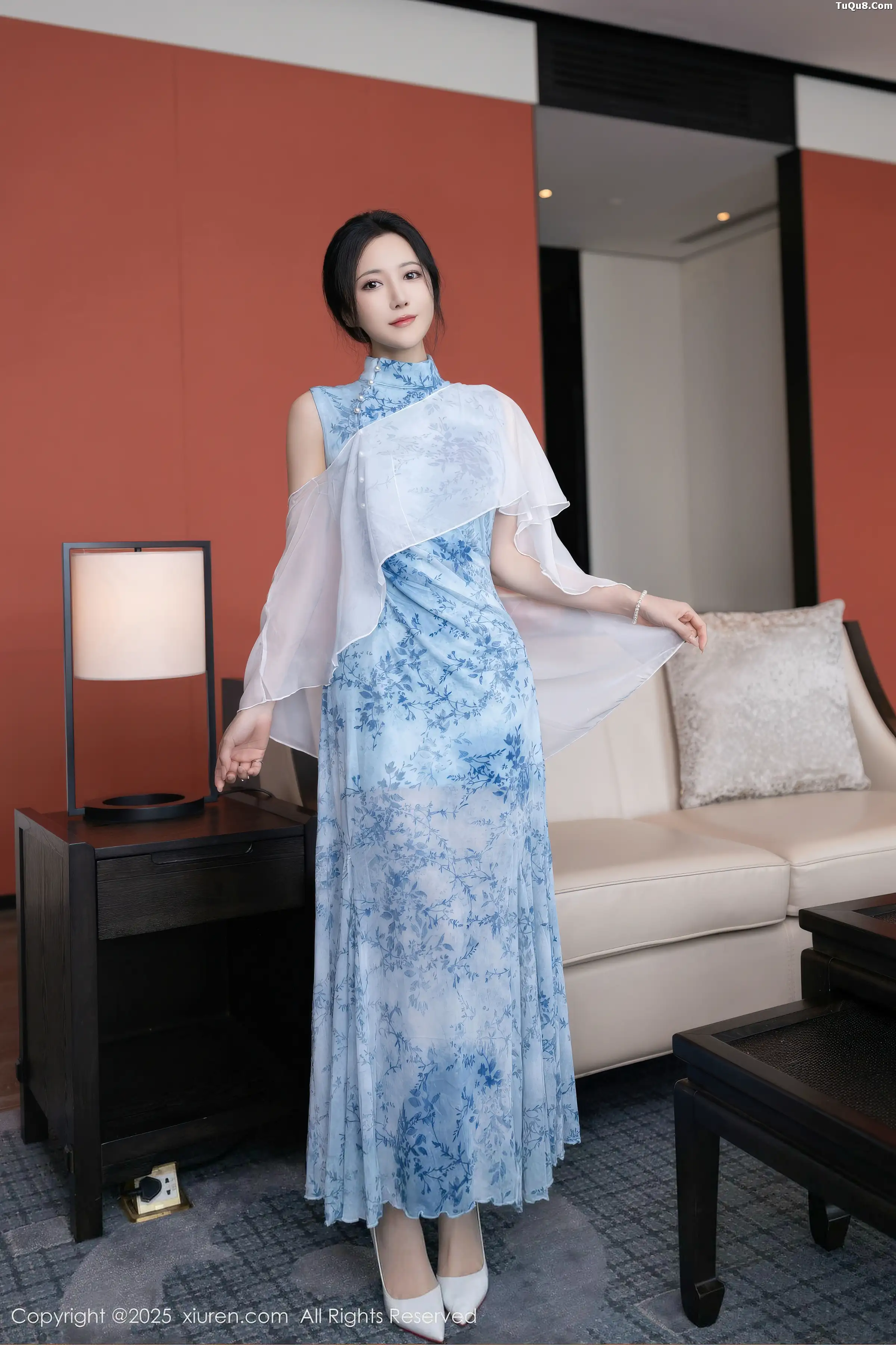 秀人集.com_[XiuRen秀人网]No.11133_模特鱼子酱Fish性感青瓷连衣裙露白色蕾丝内衣秀曼妙身姿诱惑写真81P