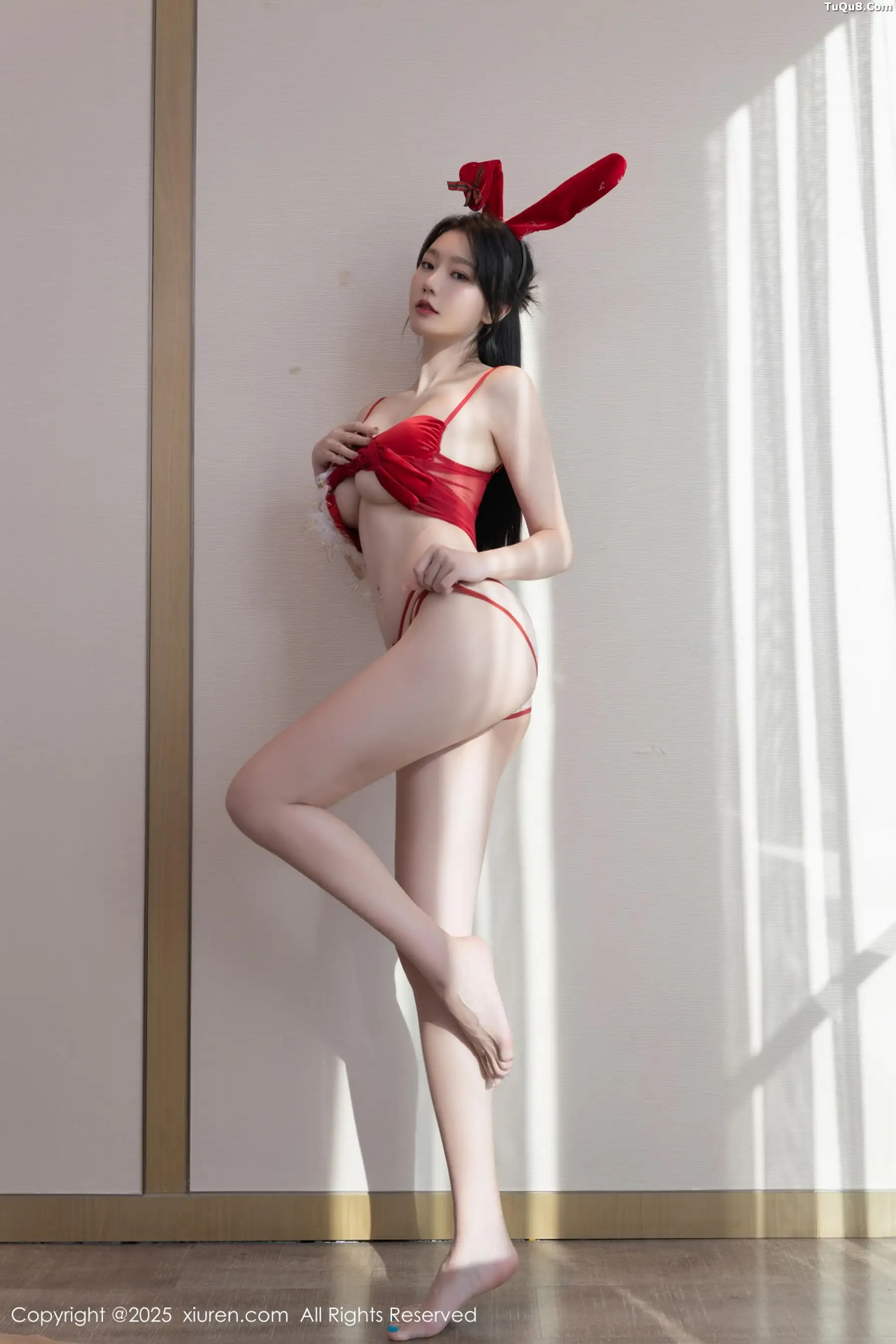 秀人集.com_[XiuRen秀人网]No.11143_模特安然anran性感红色情趣服饰配超薄肉丝秀曼妙身姿诱惑写真76P