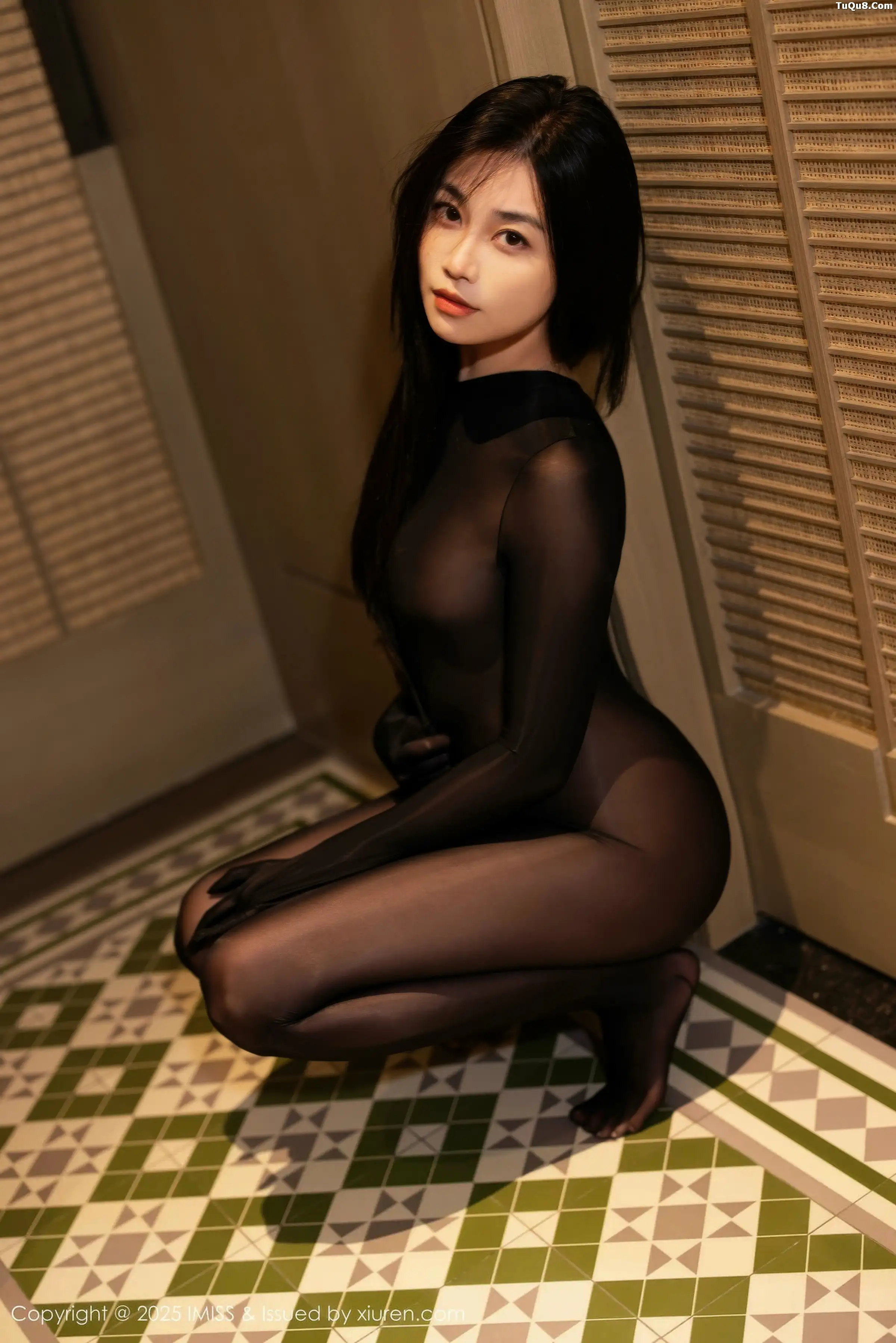 秀人集.com_[IMISS爱蜜社]Vol.803_女神许诺Sabrina私房性感黑色连体丝袜秀惹火身材撩人诱惑写真49P