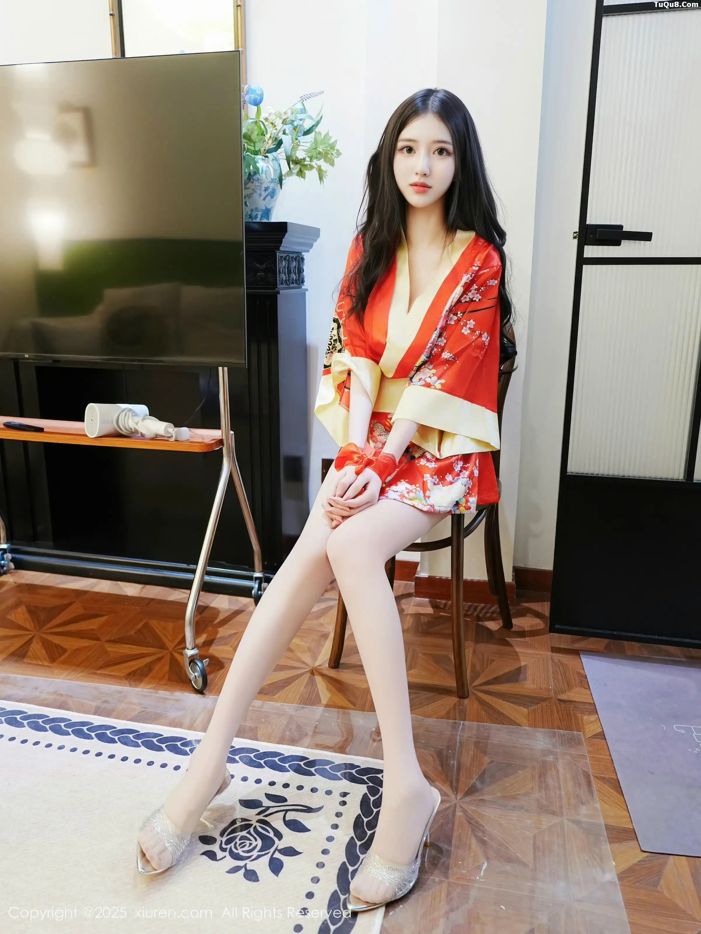 秀人集.com_[XiuRen秀人网]No.11155_模特白小蝶性感红色连衣短裙配超薄白丝秀完美曲线撩人诱惑写真59P